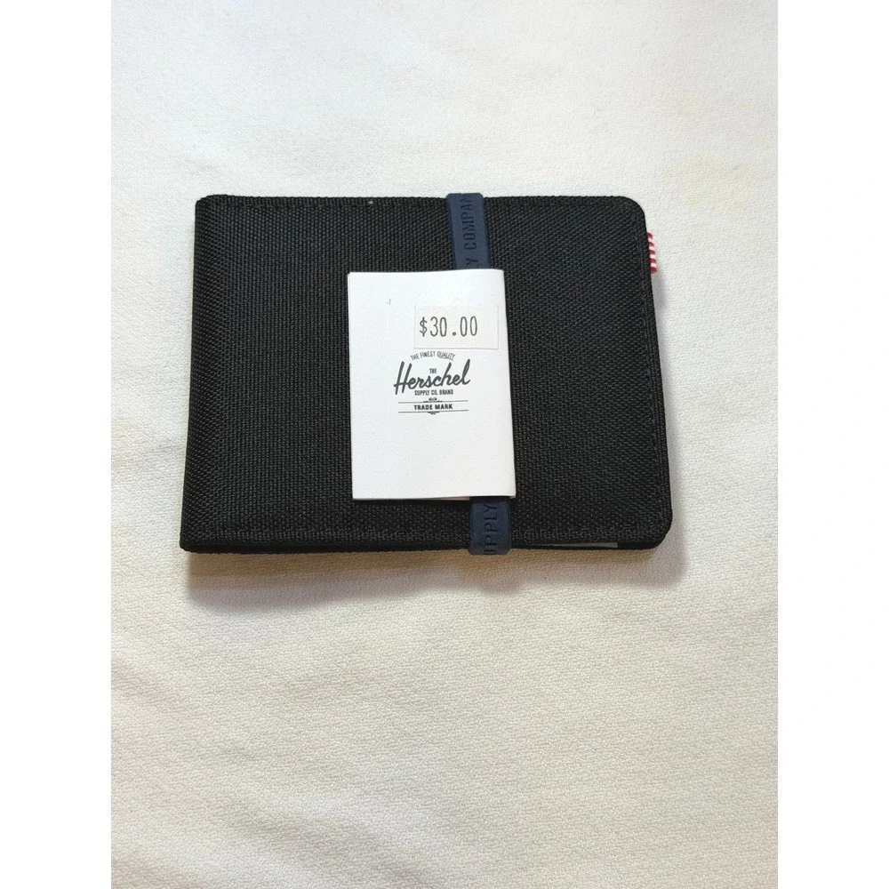 Herschel Supply Co. Charlie Cardholder Mens OS Black NEW Bifold Canvas